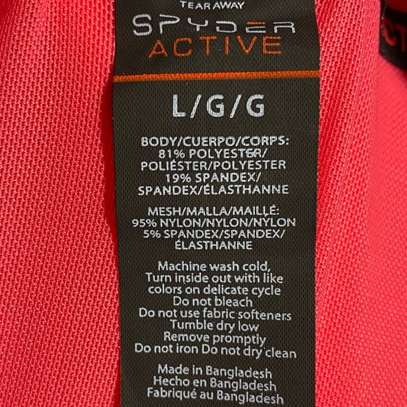 Spyder Active Jacket L Pink Full Zip Stretch Performance Outerwear Pockets NWT - Picture 9 of 9